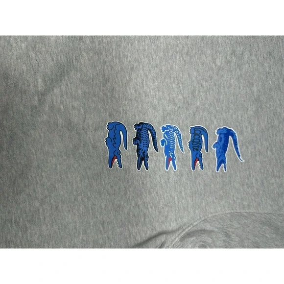 Lacoste Men Sweatshirt Grey Crewneck 100% Cotton Art SH3581-51 Size Medium-New - Picture 6 of 9